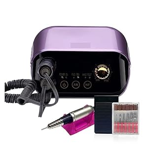 Nail Grinding Machine Professional Nail Drill Machine 35000 RPM With Foot Pedal,Electric Nail File For Gel Nails, Acrylic, Manicure Pedicure Polishing Remover Tool Kit for DIY Home or Salon Mani-Pedis