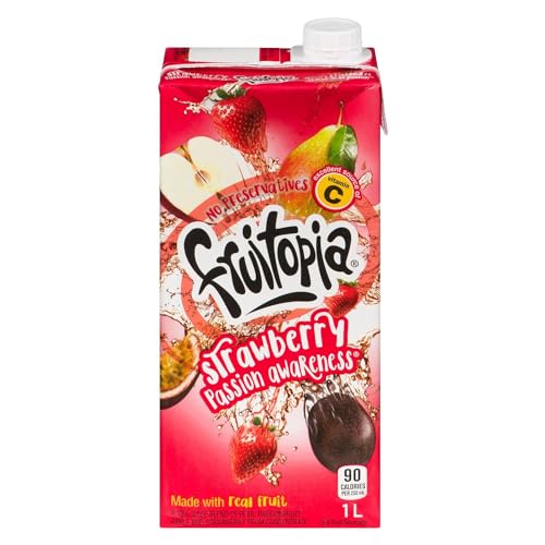 Fruitopia Strawberry Passion Awareness Fruit Juice 1L / 34 oz Each (1L, 4)