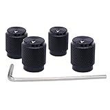 Taiss/ 4pcs Black Aluminum Rotary Electronic Control Potentiometer Knob For 6 mm Diameter Shaft,...