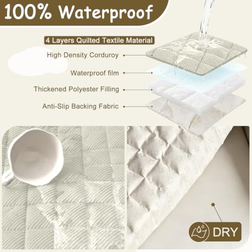 ALIECOM Waterproof Couch Cover for Dogs, Non Slip Sofa Protector Washable - image 2