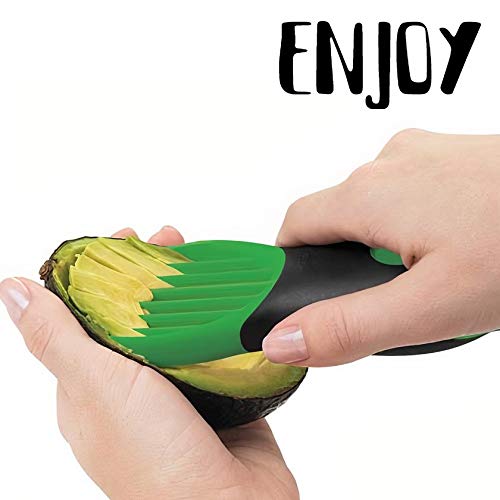 AVO 3 in 1 avocado tool, best avocado slicer for kitchen, perfect avocado cutter for fruit and vegetables, quick and easy avocado scooper tool, avocado knife for healthy snacks