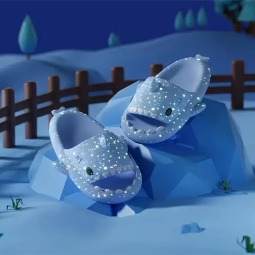 Image of allgala Shark Slides for Women Men and Big Kids Novelty Soft Slippers Open Toe Shark Sandals Cushioned Slides Beach Pool Shower Cruise Slippers with Comfy Cushioned Thick Sole