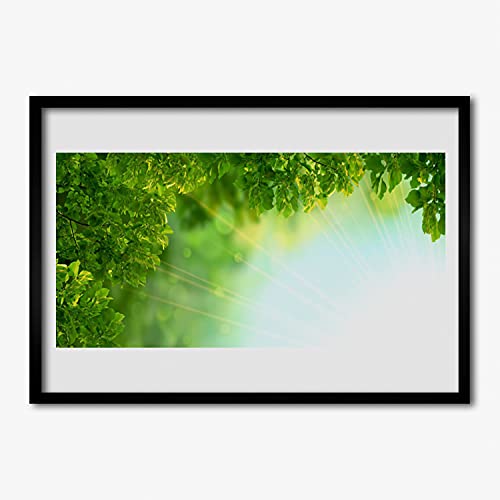 Image cadre en MDF salon 70x50 cm et affiche plante sauvage murale