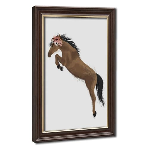 Toile de cheval sautant pour habiller un grand mur de chambre d'enfant