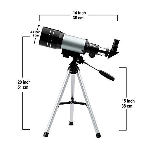 Telescopio Refractor Astronómico 70mm con Trípode Ajustable miniatura 4
