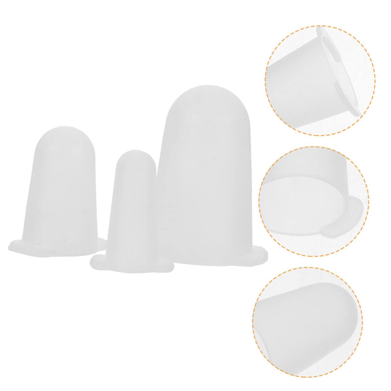 TOPBATHY Cubiertas de Boquillas para Manga Pastelera 6piezas Pequeñas Medianas Grandes Silicona Flexible Protección Punta Tubería Repostería Decoración Pasteles Uso Doméstico y Profesional