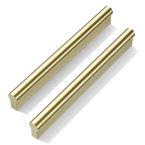 Cobbe 10 Pack i-Shaped Champagne Bronze Cabinet Pulls 7-9/16 inch(192 mm) Hole Centers Kitchen Cabinet Handles Drawer Pulls Kitchen Cabinet Hardware