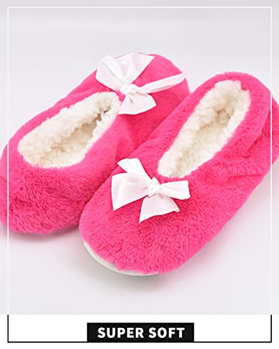 Image of Keyela Women Cozy Warm Slipper Socks, Non Slip Gripper Indoor House Socks | Soft warm cozy fabric, gripper anti-slip bottom for bedroom, lounge and all indoor daily use