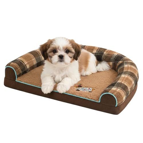 Lifetipsシーズー(Shih Tzu)U型 ペットベッド 犬 猫 クッション ソファ 丸洗い可 滑り止め 保温 四季対応 小型犬 中型犬 大型犬 多頭飼い 快適 枕付き 軽量 カバー取り外し インテリアに馴染む 圧縮梱包 極厚 やわらか 防汚 通気性