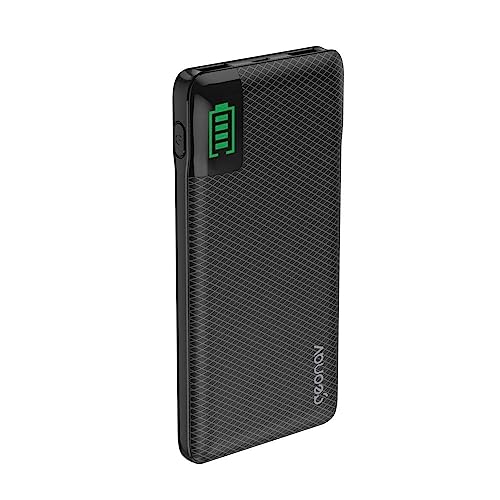 Geonav Power Bank, Carregador Portátil Universal 10.000mAh, 2 portas USB + 1 porta USB-C, Led Indica