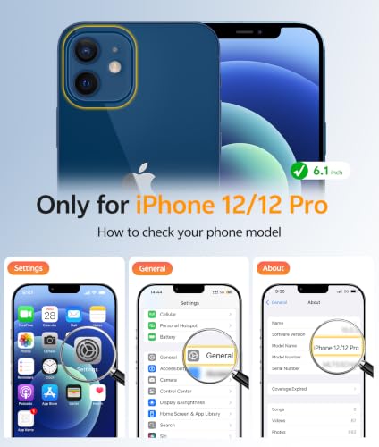 Image of FNTCASE for iPhone 12 / 12 Pro Case, with Screen Protector, Fit for Magsafe