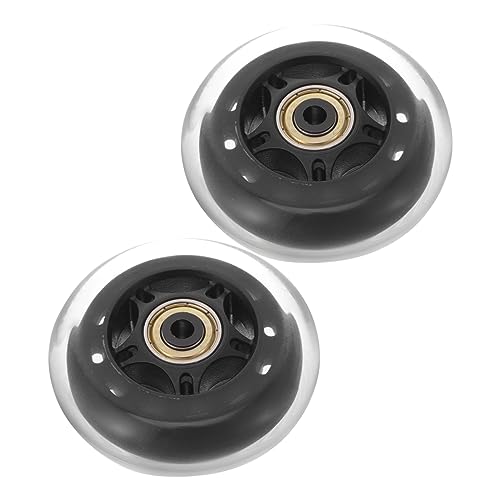 Operitacx Outdoor Roller Skate Wheels 3 Inch Replaceable Pu Skate Wheels Bearings for Safe Charming Skating