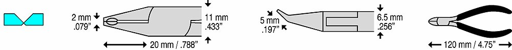 C.K Classic T3786F4 120mm Precision Oblique Cutter Full Flush Cut, Chrome - Image 2
