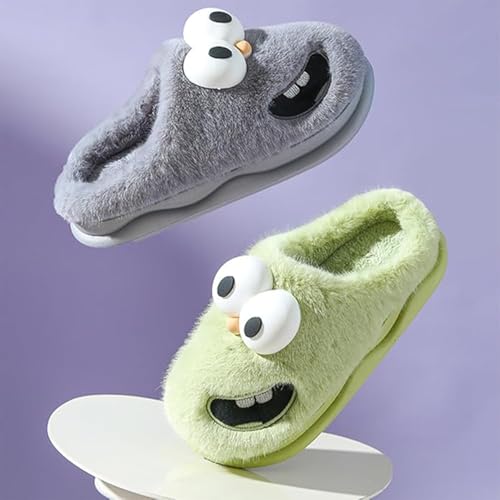 Kissing Slippers, Non-Slip 3D Cute Funny Cartoon Big-Eyed Dog Cotton Slippers for Couples2