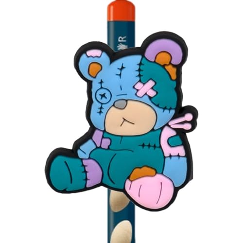 WZZHHJ ハロウィン 漫画 ペンキャップ - かわいいカボチャ/ゴーストの形 ・ 3cm 伸縮自在スタイル ・ 丈夫で環境に優しい素材 - パーティーギフト、学校の教室、オフィスの文房具に最適 (103)