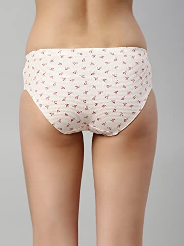 Enamor Women's Cotton Hipster Underwear Panties - Pack Of 3, Full Coverage, Stain Release Technology, Multicolors #TOP4