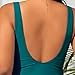 Plus Size Women One Piece Swimsuit Solid Tummy Control Bathing Suit Full Coverage Ruched Swimwear 2026 Fashion Green