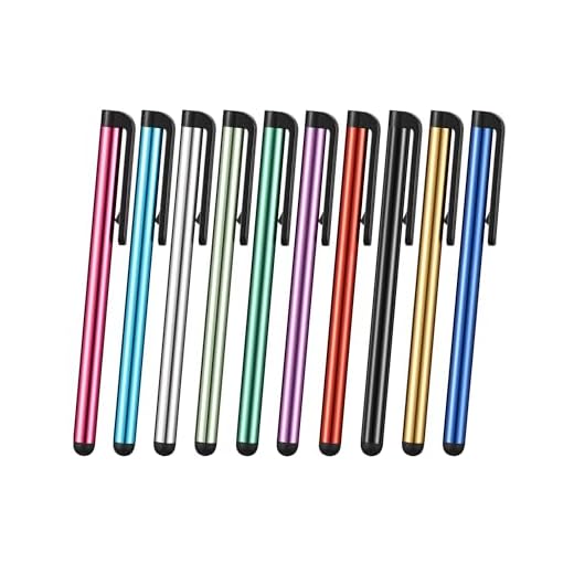 Yizhet 10 x universell stylus penna pekpenna med klämdesign för iPhone iPad Samsung Galaxy och alla smartphone-mobiltelefon surfplatta med kapacitiv pekskärm (10 stycken)