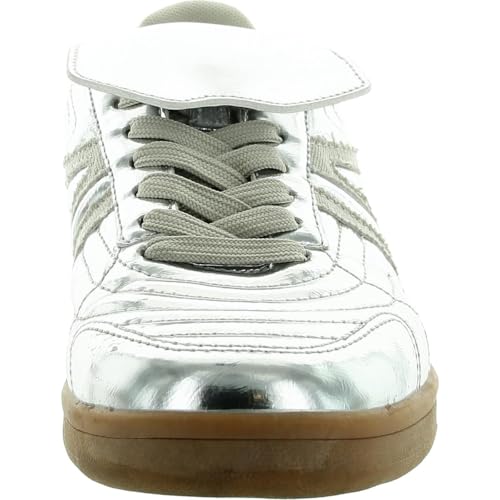 Steve Madden Women's Madrid Sneaker, Silver, 8
