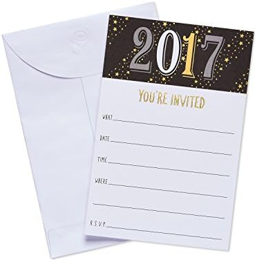 American Greetings 25 Count 2017 Grad Invite Postcards, Multicolor