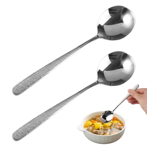 2 Pièces Petite Louche, Mini Louches à Soupe en Acier Inoxydable, 19.8 cm X 4.7 cm Inoxydable Lumière Vive Cuillère à Sauce, Lavable Au Lave-Vaisselle,...