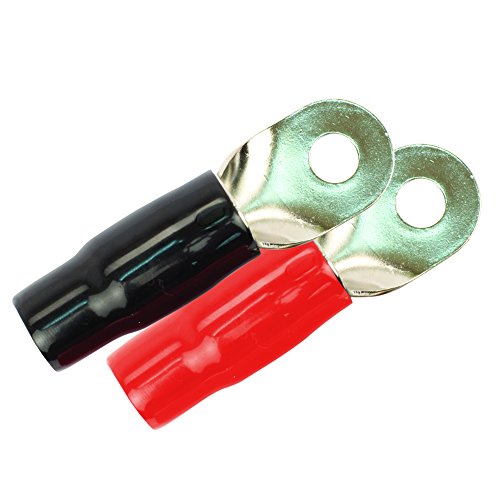 Stinger SPT5101 PRO Series Ring Terminals with 1/0 Gauge Input to 5/16-Inch Ring and Shoc-Krome Plating,Black
