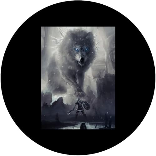 Miniatura 3 de Emblema vikingo Fenrir monstruoso lobo nórdico mitología PopSockets intercambiables PopGrip