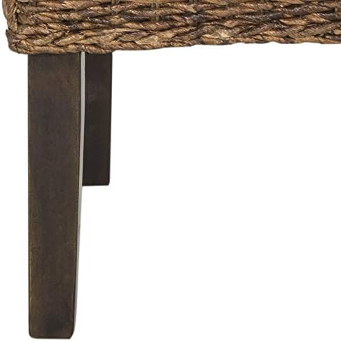 Miniatura 6 de Safavieh Home Collection Avita - Silla de comedor de mimbre marrón (juego de 2), 18 pulgadas