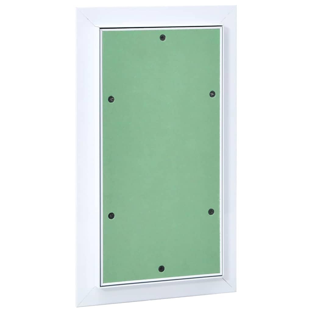 Puerta de acceso verde plata 25 x 45 cm para interior y exterior duradera de aluminio yeso, ideal para mantenimiento, inspección, cubierta de pozo, protección contra incendios, construcción