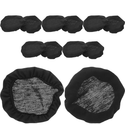 BAZEITFLOW Copri Auricolari Lavabili Elasticizzato 12 Pezzi – Copertura Antipolvere e Antisudore per Cuffie Sopra L’orecchio, Comfort Traspirante, Compatibile Padiglioni da 3,54” a 4,33”,