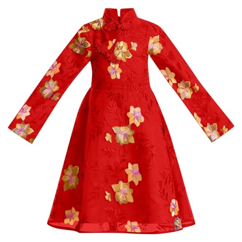Toddler Girls Tang Suit Dresses Chinese Traditional New Year Princess Dresses Embroidery Cute Outfits for Girls2