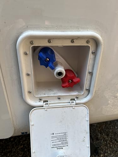 Image of Ergonomic Tap Handles for Recesssed RV Exterior Showers, Custom desiged knob adapters fit Any Quick-Connect Shower