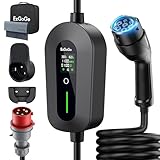 EzGoGo Mobile Wallbox 11kW Ladegerät Typ 2 (3-phasig) mit 7m Ladekabel CEE 16A auf Typ 2 | EV Ladestation mit Einstellbarer Stromstärke [6/8/10/13/16A] | Hochwertiger IP65 Schutz | Für EVs & PHEVs