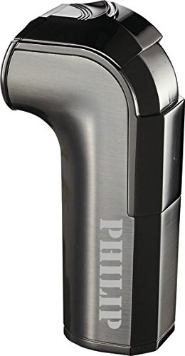 Personalized Visol Handle Triple Jet Flame Satin Gunmetal Cigar Lighter With Free Laser Engraving #TOP3
