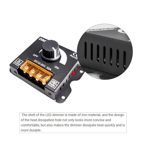 Variateur LED 30A potentiomètre réglable haute puissance robuste