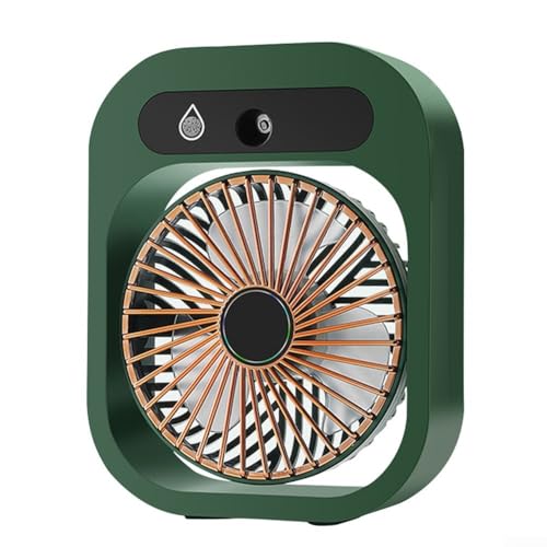 Ventilador de nebulización recargable USB portátil Humidificador de refrigeración de escritorio con 3 velocidades de viento dirección ajustable para el hogar, oficina, dormitorio, mesa de cocina