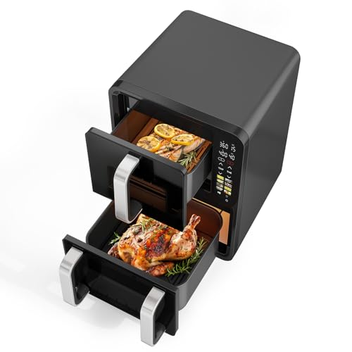 KioGro 12QT Dual Basket Air Fryer with Touchscreen