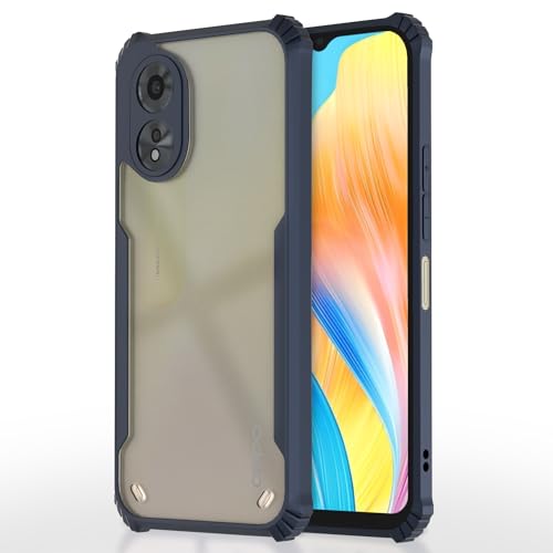 Image of Pikkme Oppo A38 4G / Oppo A18 4G Back Cover | Crystal Clear Transparent Back | Ultra Hyrbid | Full Camera Protection | Raised Edge | Bumper Back Case (Blue)