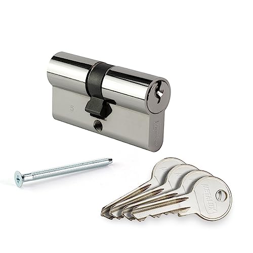 Metalux Cylindre de serrure PM1-30x30 Panneton court pour porte ou portail à faible section