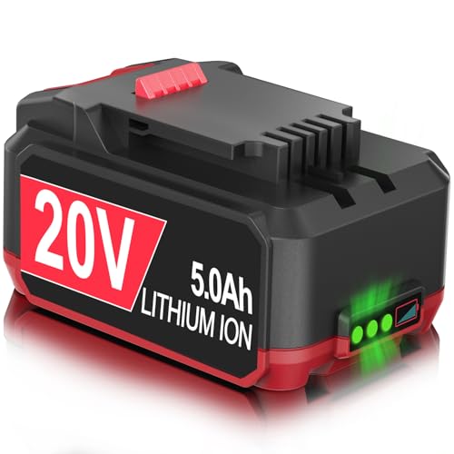 BOTKK Upgraded 5.0Ah High Capacity Replacement for Bauer 20V Lithium-Ion Battery Compatible with Bauer Hypermax 20V Cordless Tools 1701C-B 1702C-B 1907C-B 2108C-B 2109C-B