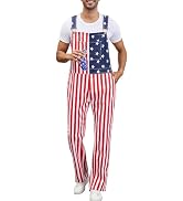 American Flag Overalls Denim Bib Shorts For Men Women Adjustable Strap Jean Shorts Rompers Short Jumpsuit With Pocket American Independence Day