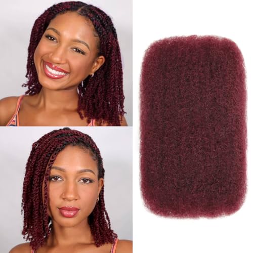Afro Kinkys Bulk Human Hair, 22 Inch 50G/Pack Soft 4C