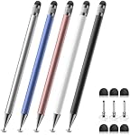 Bopomofo Stylus(5 Pcs),2-in-1 Stylus stylo pour écran tactile,Universal Styles Haute Sensibilité,Métal Barrel Disc & Conseil en caoutchouc, pas de charge, convient pour les tablettes Nintendo Switch/iPhone/ipad/Android