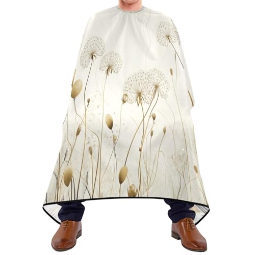 Kigai Dandelion Hair Cutting Cape for Men & Women Waterproof Barber Cape Professional Hairdressing Salon Styling Apron with Adjustable Closure Snap