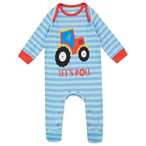Harry Bear Tractor Sleepsuit for Baby Boys Cover