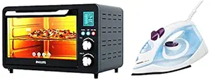 Philips HD6975/00 25-Litre Digital Oven Toaster Grill & GC1905 1440-Watt Steam Iron with Spray (Blue)