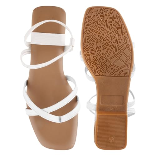 Image of SilverArrow womens Breeza Flat Sandal, Fashion Sandals with Strap, Suitable for Fusion Outfit