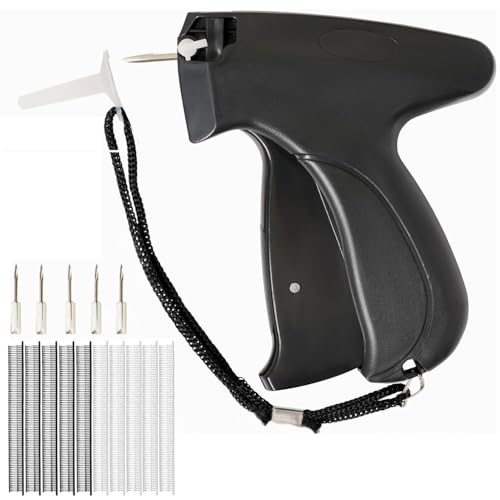 Stitch Gun for Clothes, Quick Stitch Sewing Gun, Handheld Sewing Stapler, Mini Hemming Gun, Clothing Tack Tool for Fabric Repair and Stitch Fix, Portable Stitcher Machine for Clothing (Black) by 365Home - Used condition - US$11.09