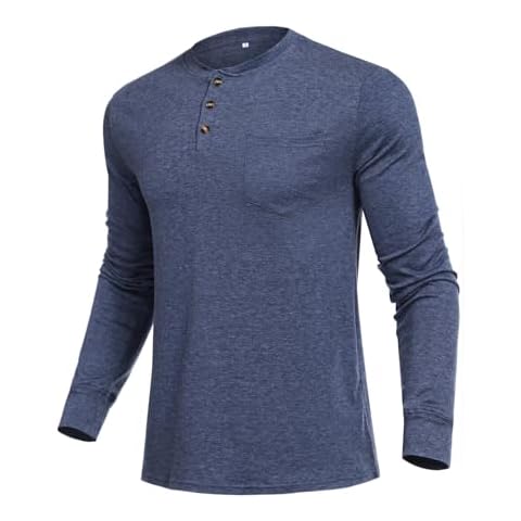 T-shirt Henley Wayleb à Manches Longues Cover
