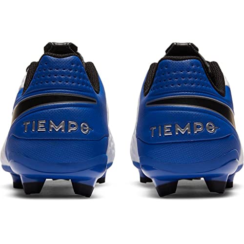 Nike Unisex Kids' Jr. Legend 8 Academy FG/MG Football Boots, White/Black-Hyper Royal-Metallic Silver, UK 10 - Image 7